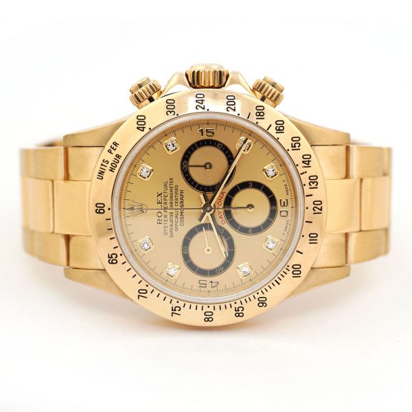 Rolex Daytona Cosmograph Diamond Dial Inverted 6 Watch