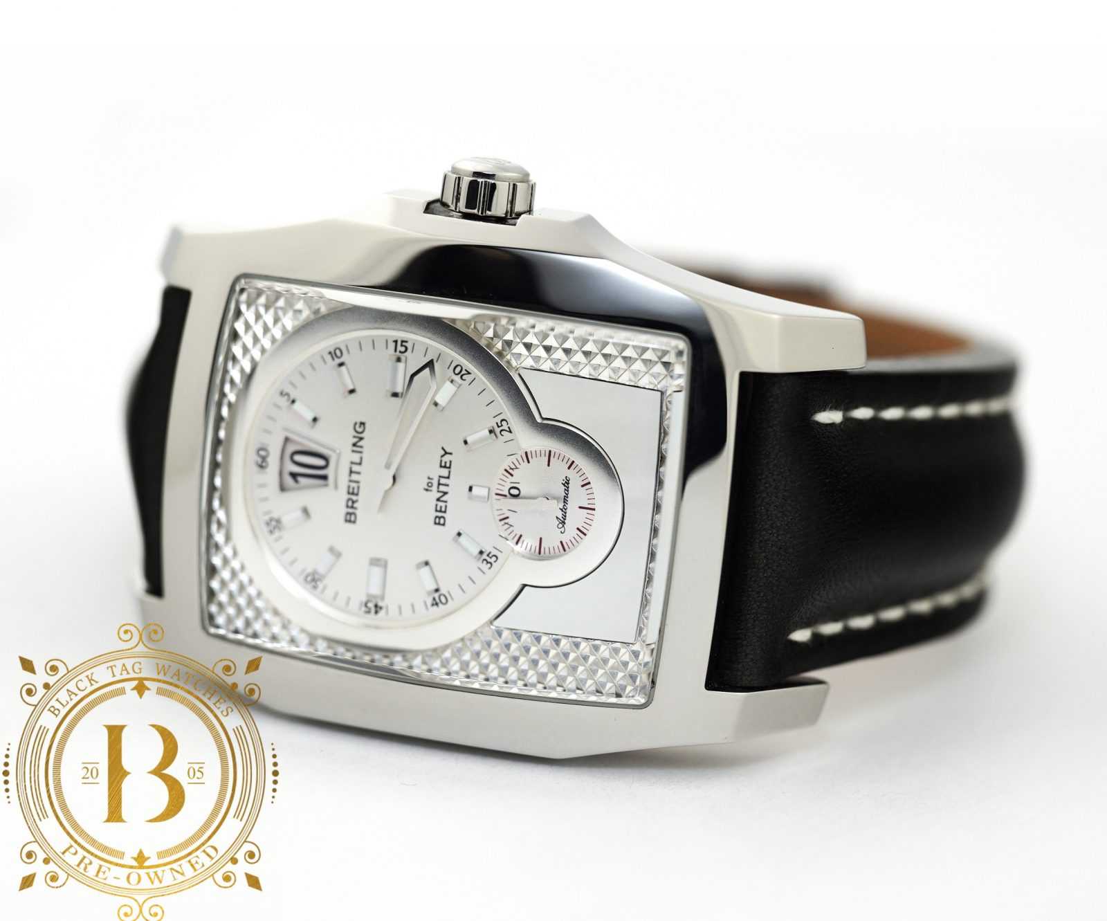 Breitling Bentley Flying B JUMP HOUR Automatic A28362 Silver Dial with  Alligator Strap and Box