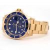 Rolex Submariner Date Oyster Perpetual Yellow Gold Blue Dial Watch