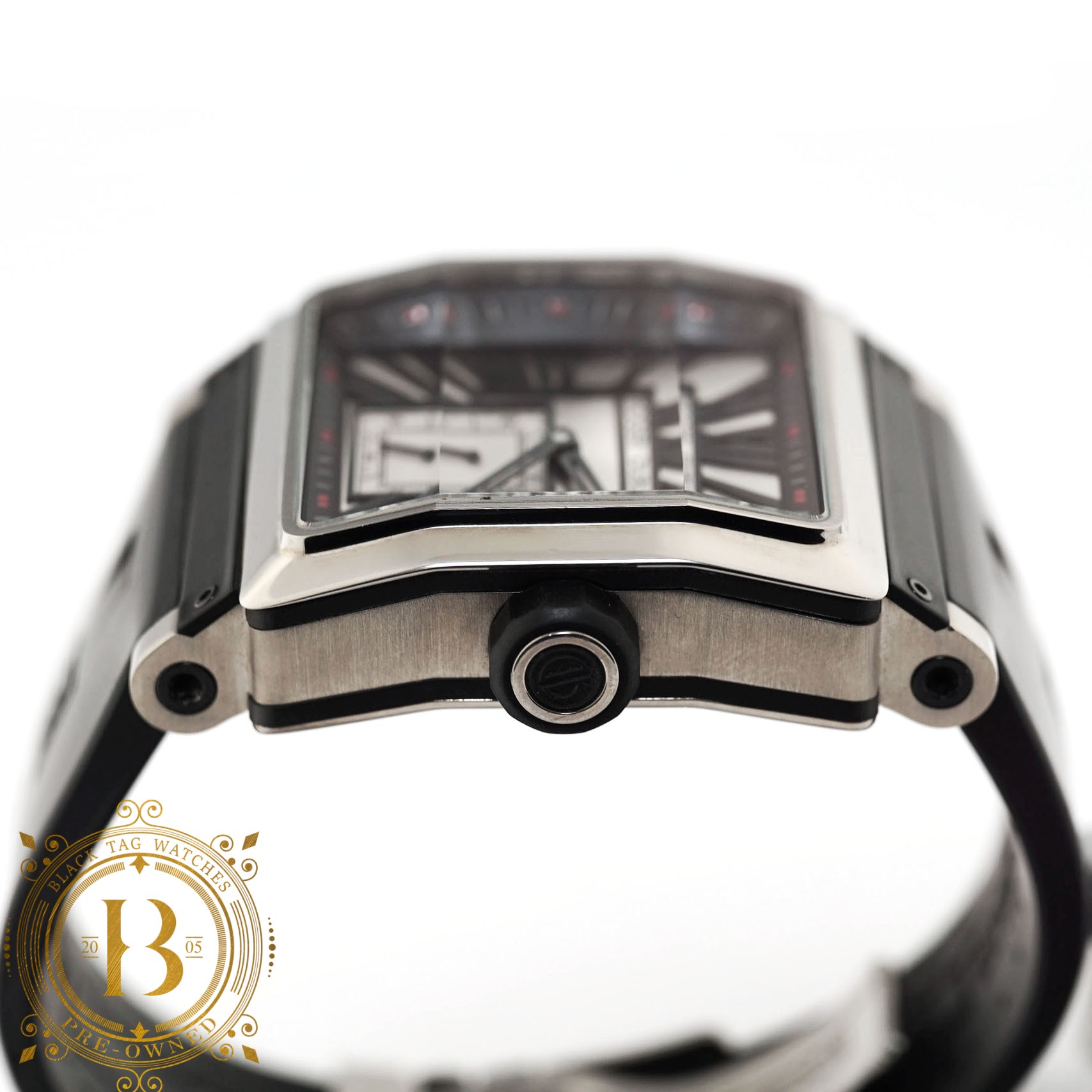 Roger Dubuis King Square Titanium Watch KS40-821-71-00/03R01/A for $12,000  • Black Tag Watches Pre-Owned