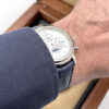 Blancpain Leman Perpetual Calendar Chronograph White Gold Silver Dial