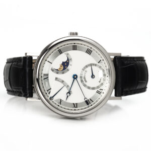 Breguet Classique Power Reserve Moon Phase White Gold Silver Dial